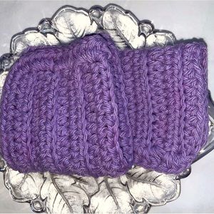 HAND CRAFTED Crochet Colorful Purple 100% Cotton AllPurpose Dish or Wash Cloths